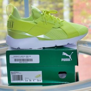 Puma Muse En Pointe in Sunny Lime Size 6